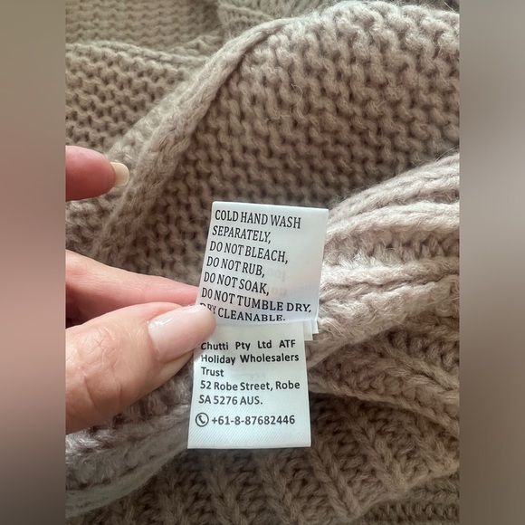 The SHANTY Corporation Blush Nude Duster Cardigan Chunky Knit Sweater Size Small - Picture 8 of 10